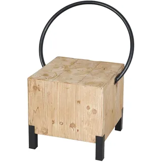 Mendler Esszimmerstuhl HWC-L76 Holz Metall natur/braun