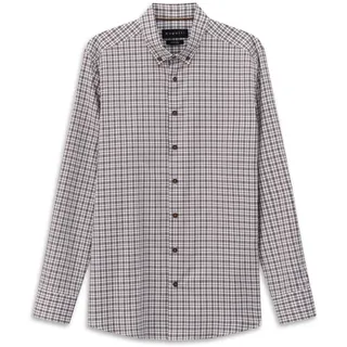 Bugatti Herren, Hemd Langarm 9350-18400E Modern Fit", kariert, Button-Down-Kragen Baumwolle, Easy-Care Funktion