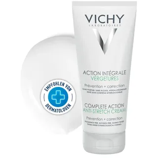 Vichy Schwangerschaftsstreifen-Creme, Vorbeugende und mildernde Creme gegen Dehnungsstreifen, Restrukturierende und festigende Wirkung, 200 ml