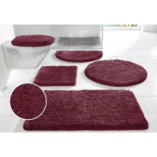 Badematte OTTO HOME "Sanremo, Badvorleger, Badezimmer Teppich, sehr weich" Gr. 15, lila (brombeer), H:30mm, Polyester, Badematten, Badematte, Badteppich, unifarben, rechteckig, rund & als 3-tlg. Set erhältlich