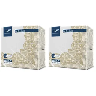 Paw Decor Collection PAW - Servietten aus Airlaid - Stoffähnlich (40 x 40 cm) I 50 Stück I Ideal für Hochzeit, Taufe, Kommunion, Geburtstag I Stoffservietten - Blätter, EukalyptusI Farbe: Golden eucaliptus
