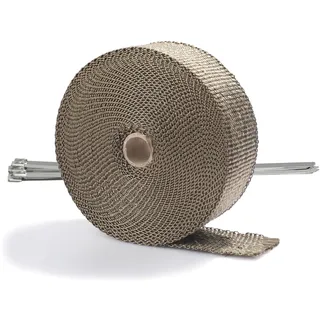 ARTR Titan-Lava-Faser, 5 cm x 15 m, mit 10 Stück 30 cm Edelstahl-Verschlussbändern