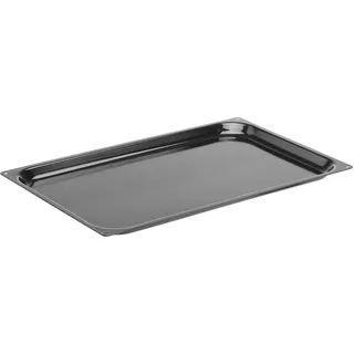 HENDI Backblech, CONVECTOMAT, runde Ecken, Antihaftbeschichtung, temperaturbeständig bis 300°C, Ofenblech, Kuchenblech, GN1/1, 530x325x(H)20mm, emaillierter Stahl