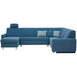 Sedda Wohnlandschaft , Blau, Petrol , Textil , U-Form , 322x236 cm , Austria Gütezeichen, AZO-frei, Made in Austria , erweiterbar, Typenauswahl, Bettkasten erhältlich, Fußauswahl, Stoffauswahl, Sitzqualitäten, seitenverkehrt erhältlich, Bettfunktion erhältlich, Hocker erhältlich, Rückenfutter , Wohnzimmer, Sofas & Couches, Wohnlandschaften, Wohnlandschaften in U-Form