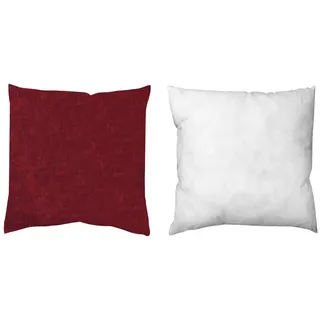 Zierkissen , Bordeaux , Textil , Uni , 40x40 cm , Heimtextilien, Wohntextilien, Kissen, Zierkissen