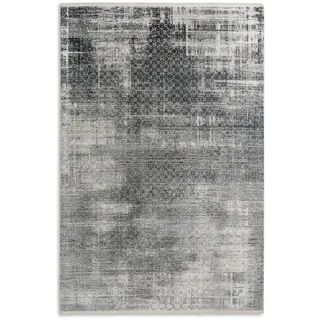Schöner Wohnen Webteppich , Anthrazit , Textil , Abstraktes , rechteckig , 200x290 cm , für Fußbodenheizung geeignet, antistatisch, pflegeleicht , Teppiche und Böden, Teppiche, Webteppiche