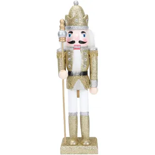 VALICLUD Nussknacker Zahlen Holz Puppen Decor Nussknacker Weihnachten Dekorationen für Home Soldat Figur Puppe Figur Desktop Weihnachten Nussknacker Goldene