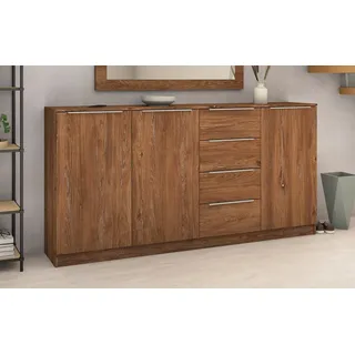 borchardt Möbel Highboard Oliva 200 x 35 x 99 cm Beige/Braun