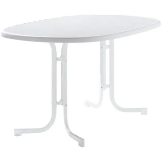 Sieger Klapptisch 140 x 90 x 72 cm weiß/marmordekor weiß