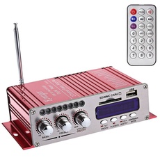 DollaTek 12V Hallo-Fi Digital Stereo Audio Verstärker USB SD DVD FM Audio Stereo Radio MP3 Lautsprecher-Auto-Bluetooth-Verstärker HiFi Mini 2-Kanal-Digital-Display Power Player