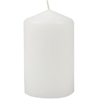 HS Candle Wachskerzen Weiß Stumpenkerzen Ø6cm x 10cm - Kerze in vielen Farben, Lange Brenndauer - Hergestellt in EU - Kerzen Blockkerzen - Wachs - Weiß