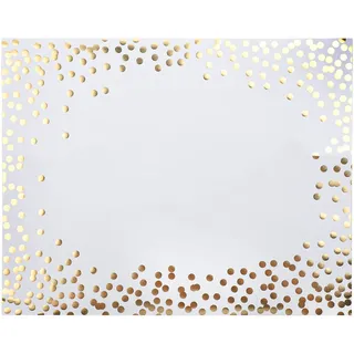 Tischsets aus Goldfolienpapier, weiße Tischsets mit goldenen Punkten, Einweg-Tischsets aus dekorativem Papier, rechteckige Party-Tischsets für Geburtstage, Hochzeiten, Babypartys, Partys