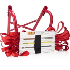 Smartwares Feuerleiter - Rot, 10 Meter, für 4-stöckige Gebäude, max. 450 kg, FOT-14100