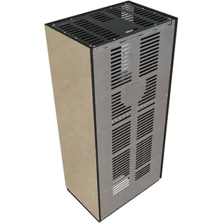 Kaminbausatz KRATKI FLOKI BOX links 8 kW Ø 160 Quarzsinter FOKOS RENA schwarz Verkleidung