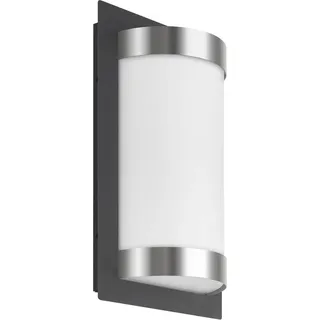 LCD Licht Creativ Design GmbH Außenwandleuchte Edelstahl 31,0 cm mit Bewegungsmelder grau