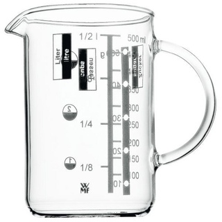 WMF Messbecher , Klar , Glas , Messskala für Flüssigkeiten, Messskala für Lebensmittel, Angaben in g, ml, l , Backen & Backzubehör, Messbecher