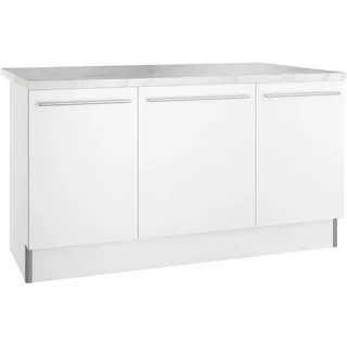 OPTIFIT Kücheninsel »Bern2«, Stellmaße 161 x 96,5 cm, mit durchgehender Arbeitsplatte als Theke, weiß