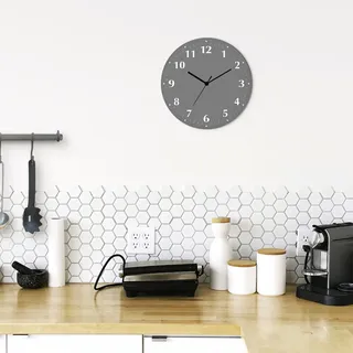 ARTland Trendfarben Wanduhr 30,0 cm 30 grau
