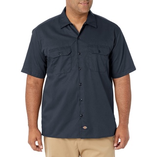 Dickies Herren Freizeithemd Work Shirt Short Sleeved, Blau (Dark Navy Dn), XX-Large (Herstellergröße: XXL)