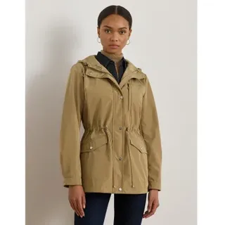 Lauren Ralph Lauren für Damen. 297979519001 Beigefarbener Anorak mit Kapuze (XL), Lässig, Polyester