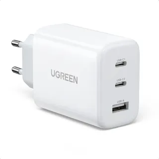 UGREEN USB-A | 2*USB-C 65W, Fast Charger, - No GaN Tech - Weiß