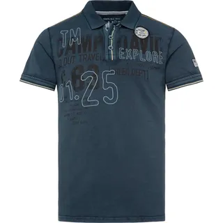 Camp David Poloshirt NORTH SEA TRAIL Polo-Kurzarmshirt - Blau