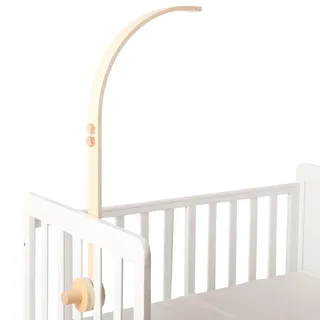 Promise Babe Baby Mobile Halterung Holz für Aufhängung Baby Mobile, Wickeltisch Halterung Holz Kurve Holz Mobile Halterung Neugeborene Junge Mädchen Babybett Deko Wooden Brown Crib Mobile Holder