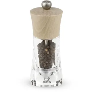 Peugeot - Pfeffermühle Oléron 14 cm - Schwarzer Pfeffer - Klassische Mahlgradeinstellung - Aus Holz - französisches Know-how - Naturfarben und transparent