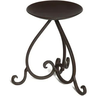 Ambiente Haus Kerzenständer Kerzenständer aus Eisen Schwarz