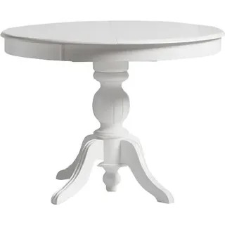 Runder Esstisch Ausziehbar Esszimmertisch Holztisch Tisch Weiß - Weiß