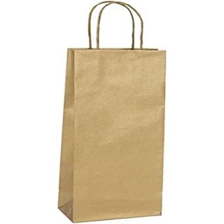 Mainetti Bags 93355 Shoppers Biokraftpapier, goldfarben, 14 x 9 x 38 cm, Flaschenhalter, 20 Stück