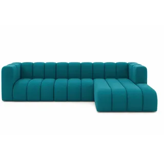 kaiser möbel Ecksofa Salvador 2-Sitzer Azurblau