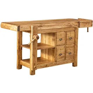 Biscottini Küchenschrank mit arbeitsplatte 184x92x74 cm Made in Italy | Arbeitstisch aus Holz massiv | Kücheninsel mit arbeitsplatte | Küchenmöbel