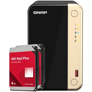 QNAP TS-264 Leergehäuse Schwarz/Rot