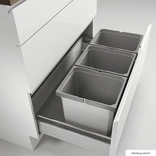 Naber Cox® Box 275 K/900-3, Abfallsammler für vorhandene Auszüge, mit Biodeckel - Hellgrau