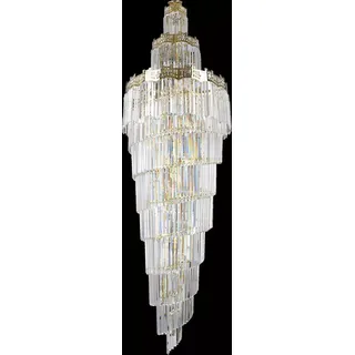 Kronleuchter Deckenleuchte Luxus Design Kristall Leuchte Wohnzimmer Lampe gold
