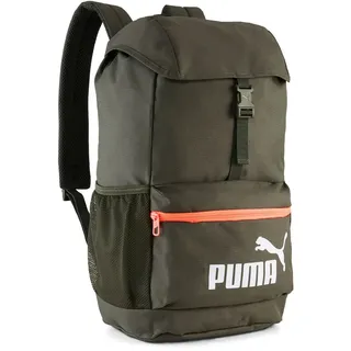 Puma Phase Hooded Rucksack Dark Olive/Glowing Red