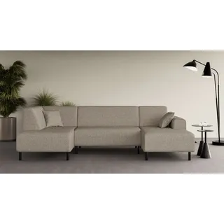 OTTO home Wohnlandschaft U-Form Polyester 3-Sitzer Taupe