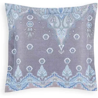 Bassetti Baumwollsatin-Kissenbezug einzeln ISOLABELLA Farbe AZURBLAU C1 Größe 65x65 - Blau