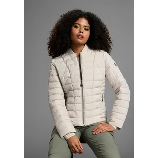 Steppjacke KANGAROOS, Damen, Gr. 44, beige, Obermaterial: 100% Polyester. Futter: 100% Polyester. Wattierung: 100% Polyester, unifarben, figurbetont hüftlang, Jacken Steppjacke, Übergangsjacke, figurbetonter Schnitt, hüftlange Passform, Topseller