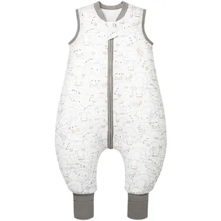 MIKAFEN Baby Schlafsack Winter mit Füßen 2.5 Tog 100% Baumwolle Kinder winterschlafsack für Jungen und Mädchen 80/Höhe85-95cm,Kätzchen