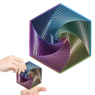 JRYXDS 1 Pcs Gradient Fractal Fidget Hexagons Für Kinder Und Erwachsene, 3D Spiral Design Zur Linderung Von Angstzuständen, Antistress Spielzeug