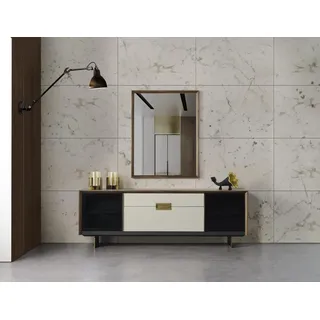 Anrichte Sideboard mit Spiegel Kommode Holz Mehrfarbig Esszimmer Set