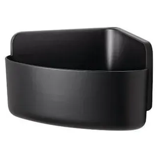 tesa LAVAA Corner Shower Basket Small Self-adhesive High-quality Matt Black Plastic