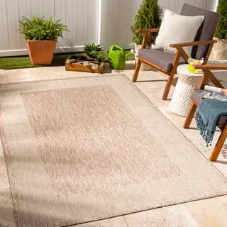 Surya Teppich »MELILLA«, rechteckig, 4 mm Höhe, Teppich In- Outdoor Boho Jute-Optik, Balkon, Terrasse, Garten, Beige