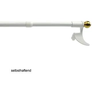 Liedeco Scheibenstange »Exclusiv« Ø 12 mm 1 läufig-läufig ausziehbar, weiß