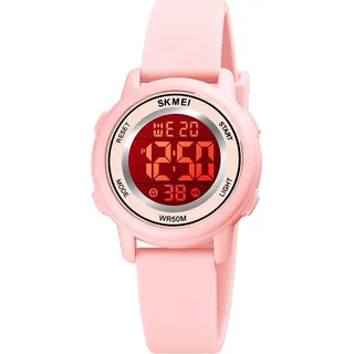 Digitaluhr Damen Damenuhr Digital Armbanduhr Damen wasserdichte Uhren mit Weichem Gummiarmband und LED-Leuchtdisplay