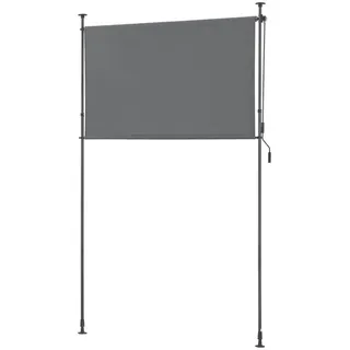 [pro.tec]® Außenrollo 200 x 270 cm Dunkelgrau Metall