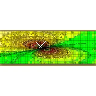 6110 Dixtime Designer Wanduhr, Wanduhren, Bürouhr 35cm x 100cm - Grün