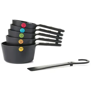 Oxo Good Grips 6-teiliges Messbecher-Set, schwarz – für kleine Mengen